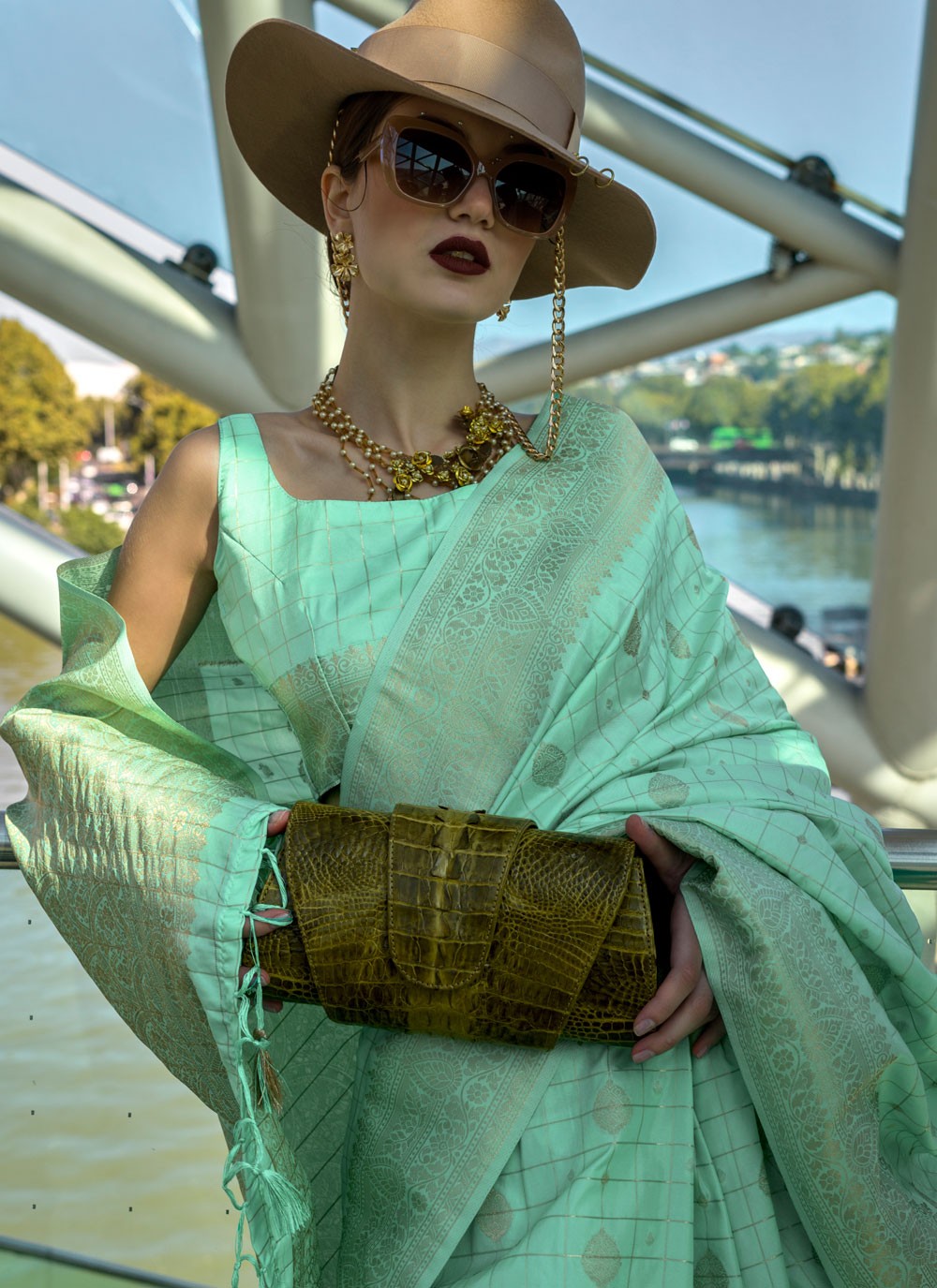 Classic Border Work Cotton Saree - S7592