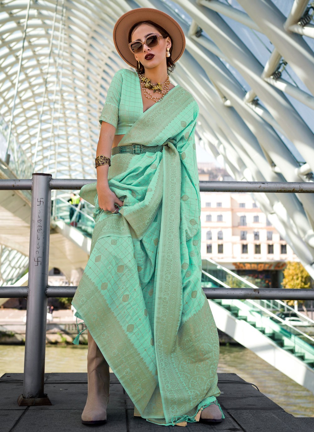 Classic Border Work Cotton Saree - S7592