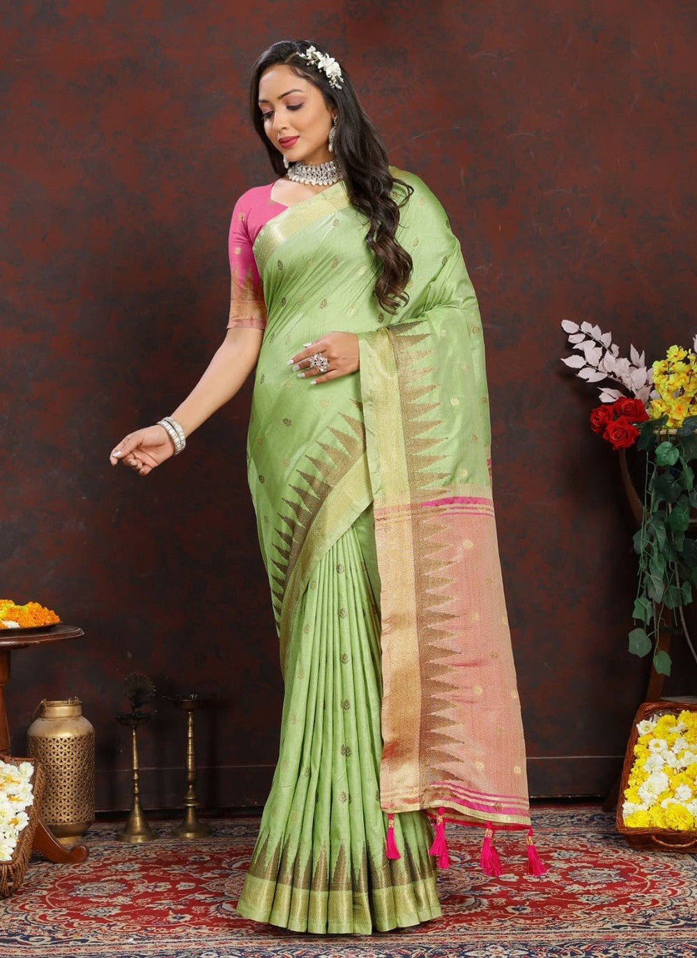 Trendy Weaving Zari Katan Silk Saree - S5296