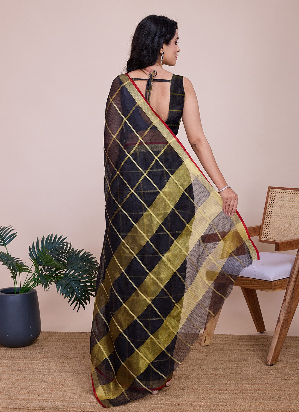 Classic Weaving Zari Kota Doriya Saree - S7921