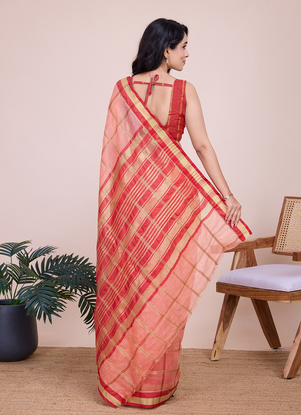 Classic Weaving Zari Kota Doriya Saree - S7904