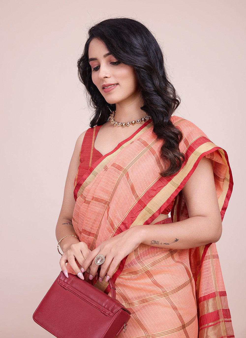 Classic Weaving Zari Kota Doriya Saree - S7904