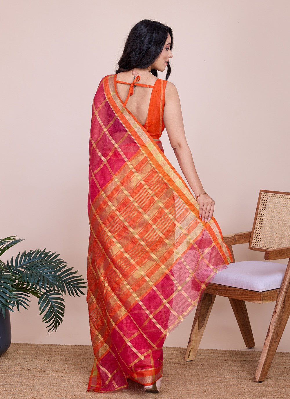 Classic Weaving Zari Kota Doriya Saree - S7904
