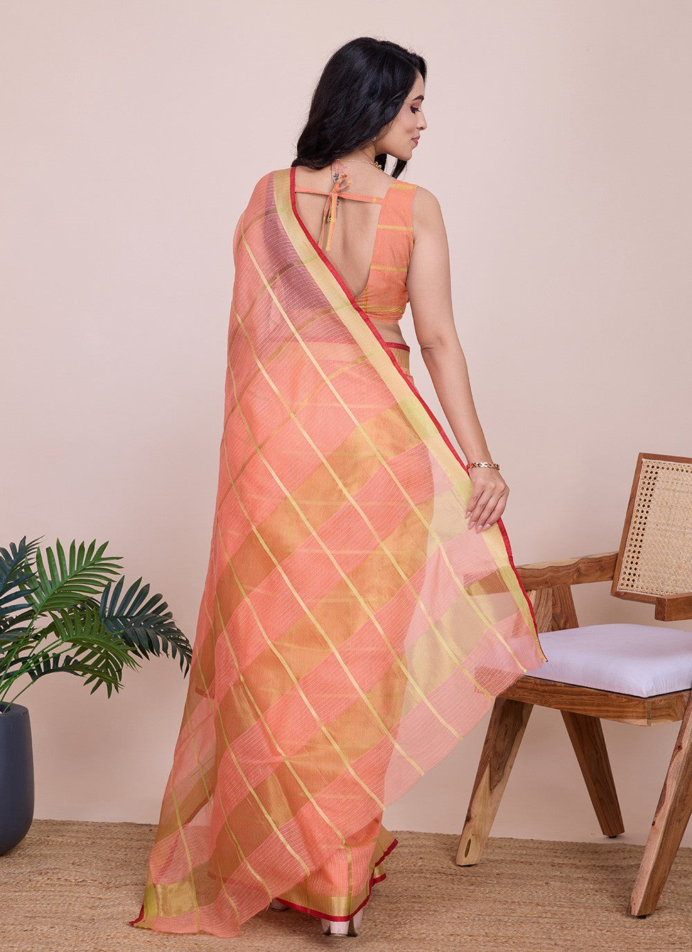 Classic Weaving Zari Kota Doriya Saree - S7921