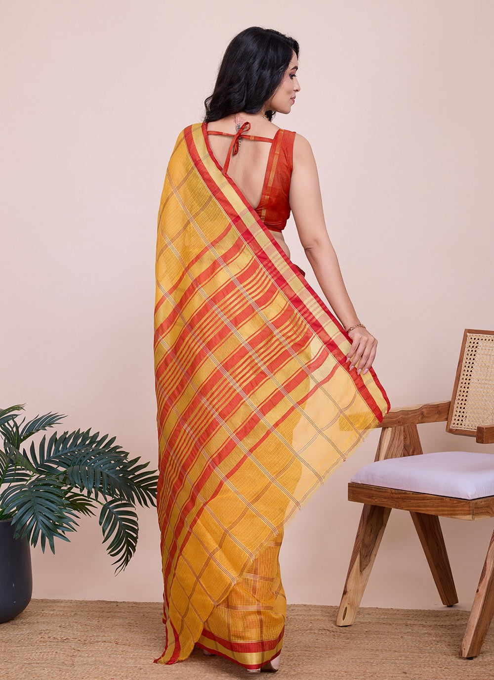 Classic Weaving Zari Kota Doriya Saree - S7904