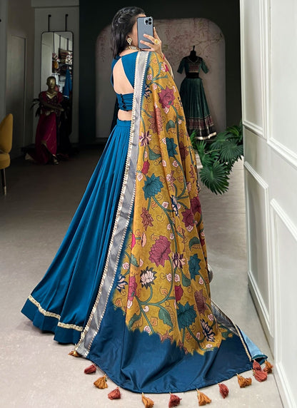 Lace Chinon, Silk A - Line Lehenga - L2946