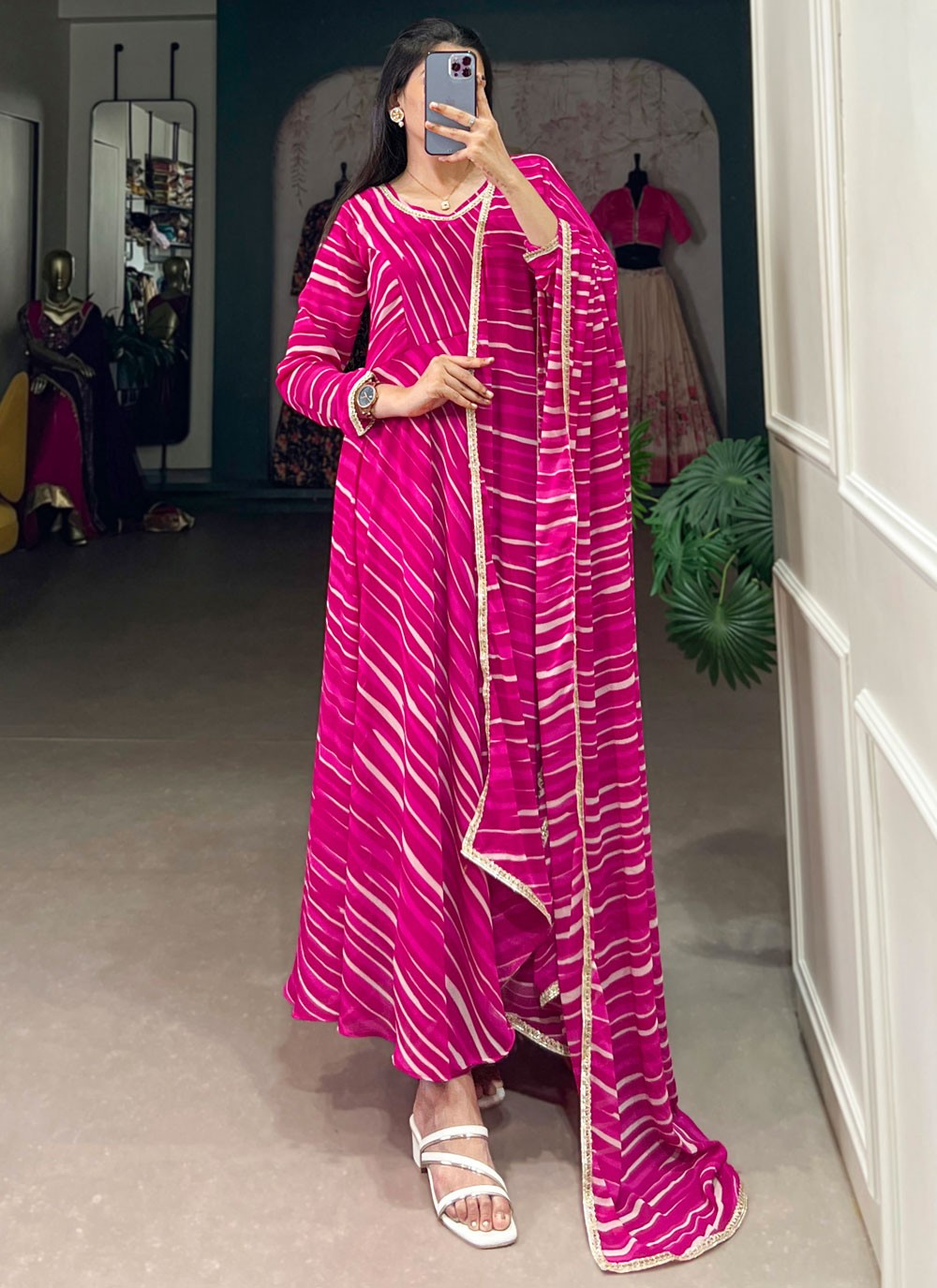 Lace Georgette Gown - G1783