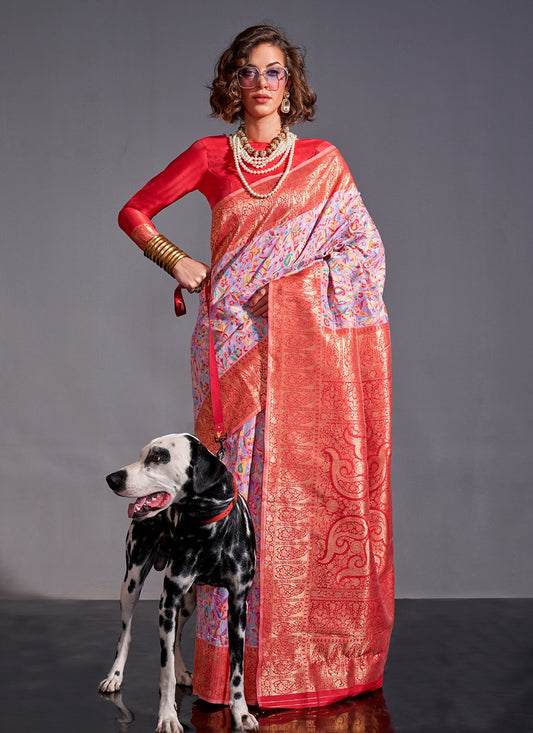 Trendy Weaving Zari Handloom Silk Saree - S5330