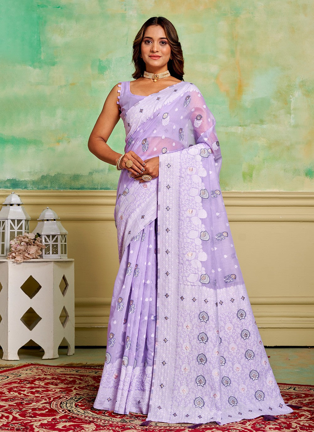 Woven Cotton Saree - S11650