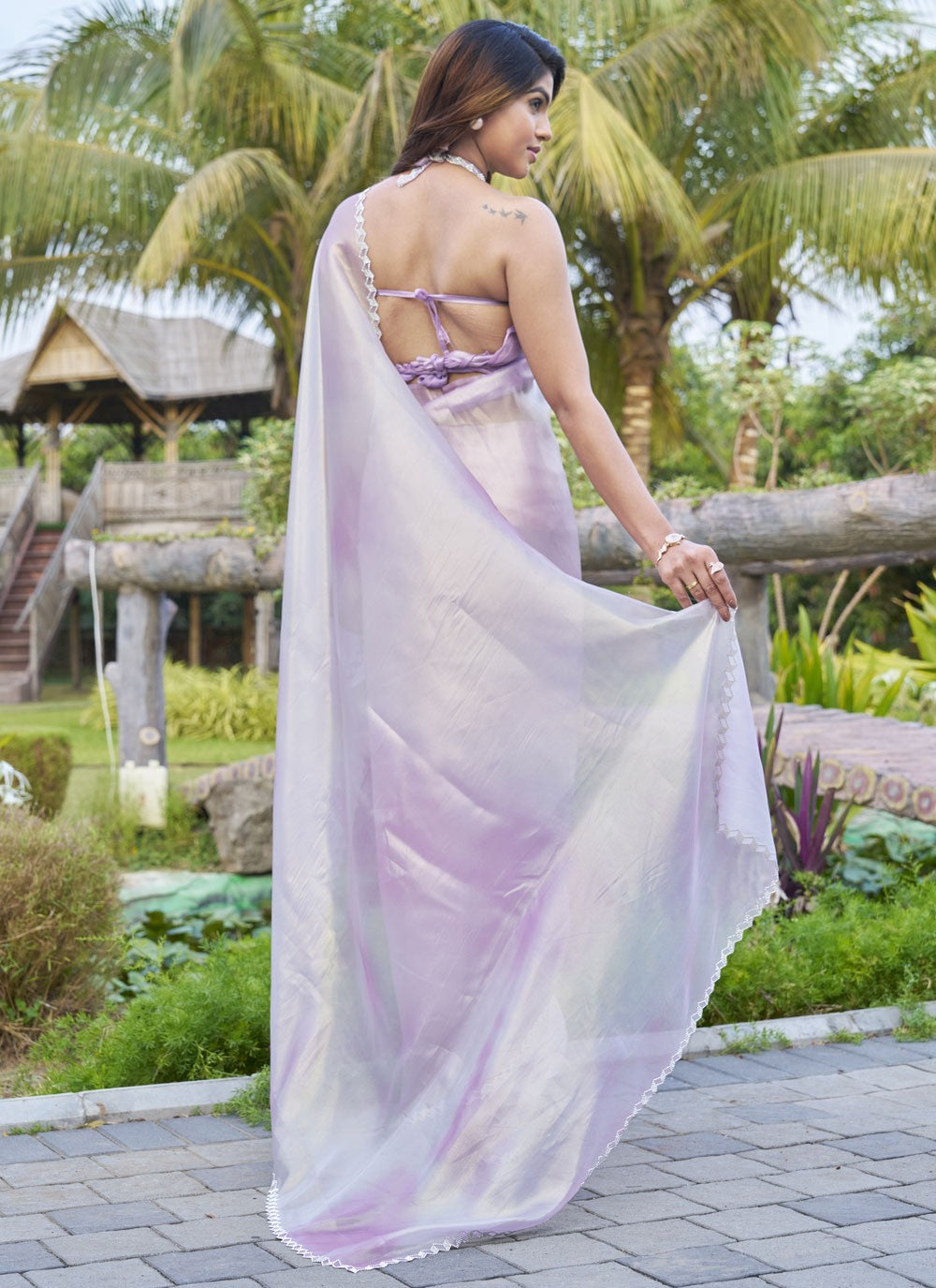 Cutdana, Swarovski Cotton Silk Saree - S11595