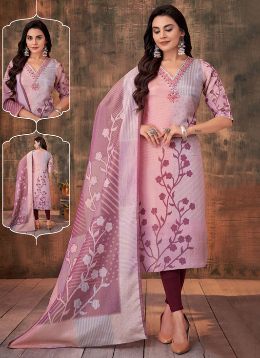 Salwar Suit Embroidered Lavender Shimmer T5146