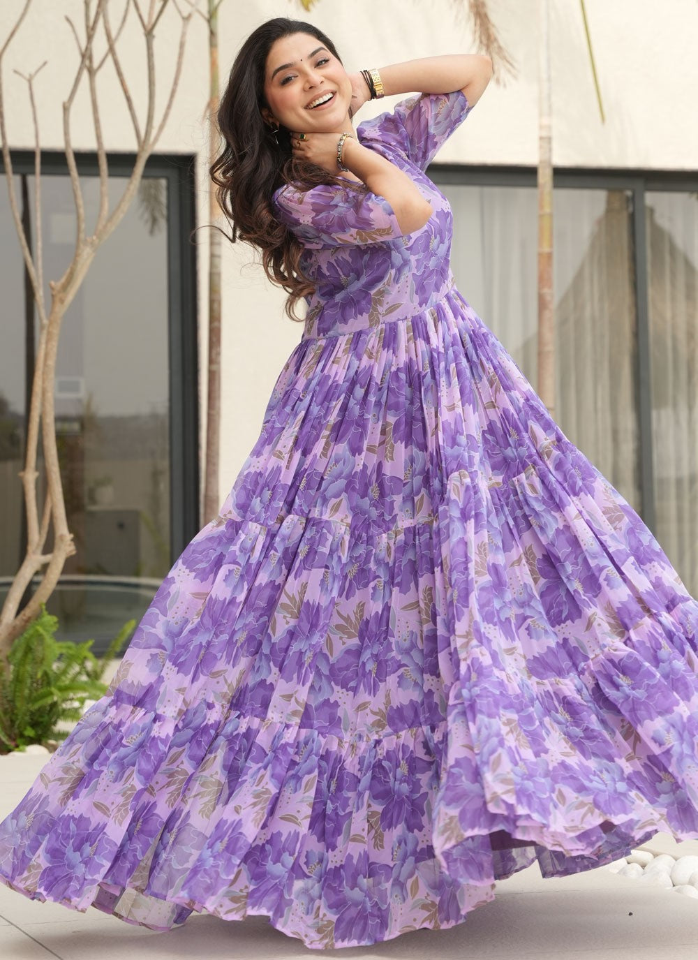 Faux Georgette Casual, Festival Gown G19877