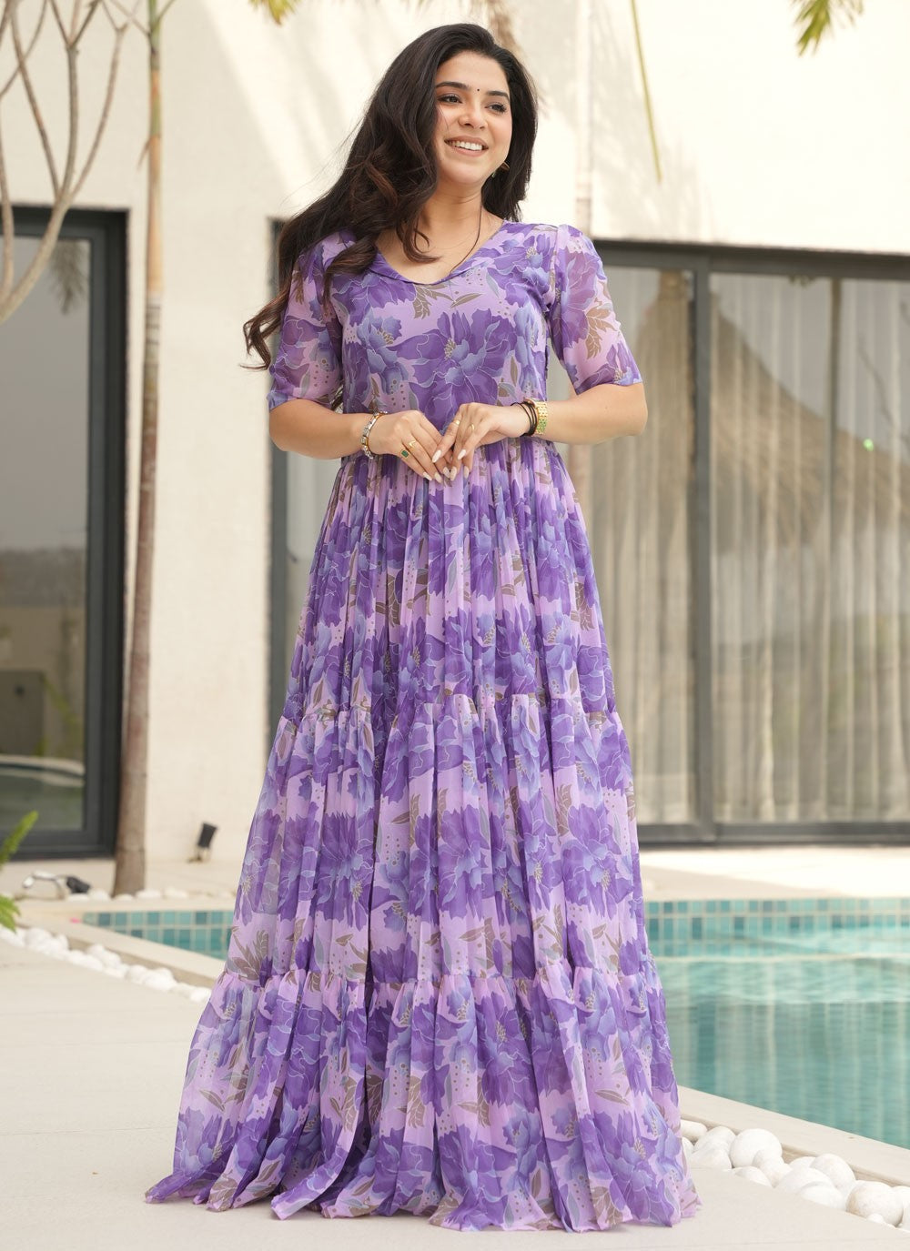 Faux Georgette Casual, Festival Gown G19877