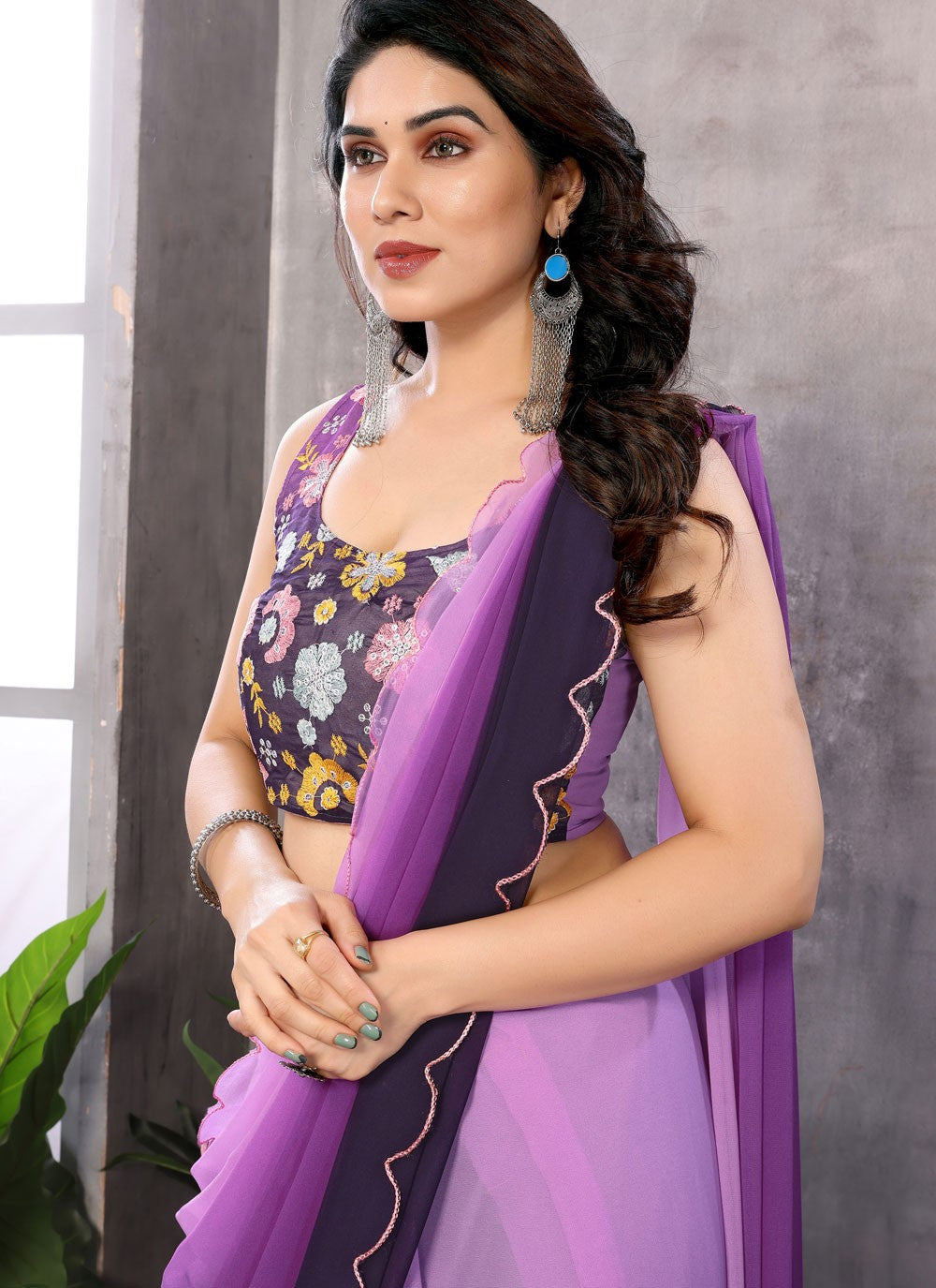 Classic Printed Georgette Saree - S9413