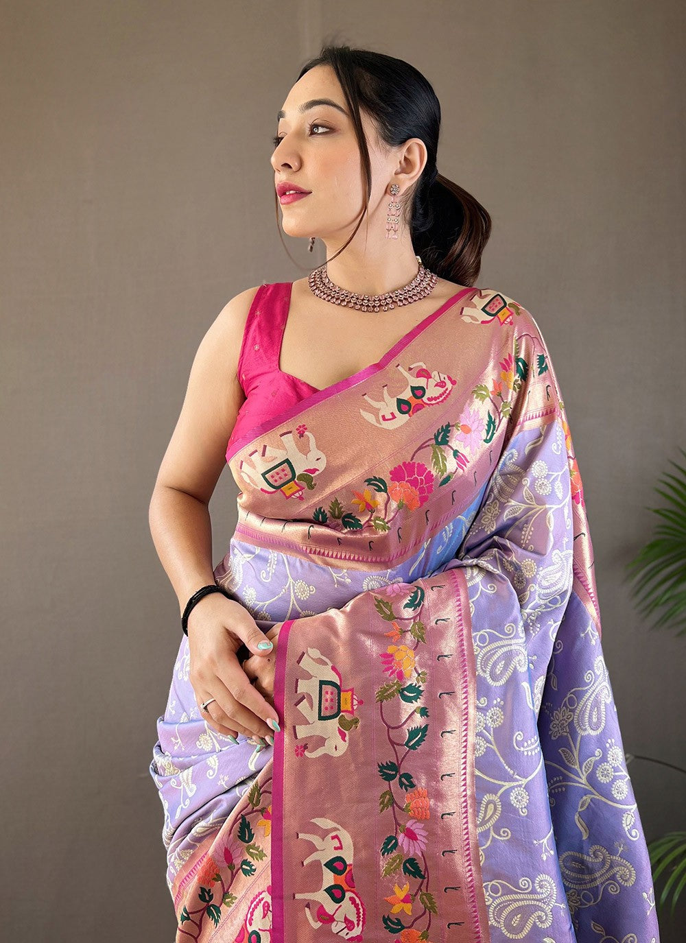 Traditional Printed Silk Saree - S5925