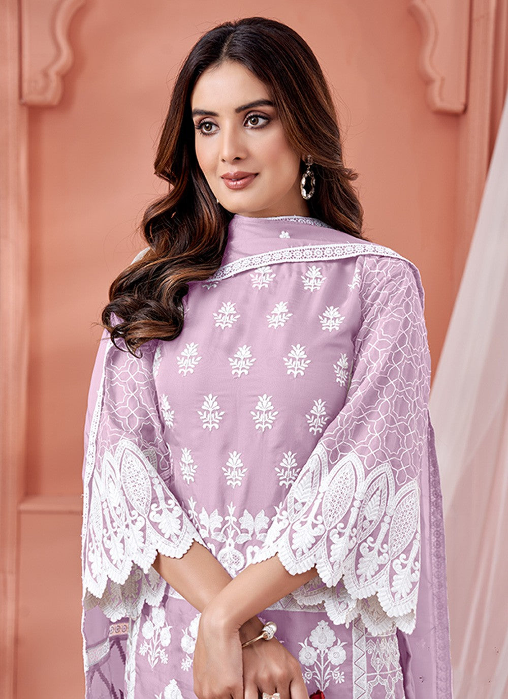 Organza Salwar Suit - T1290
