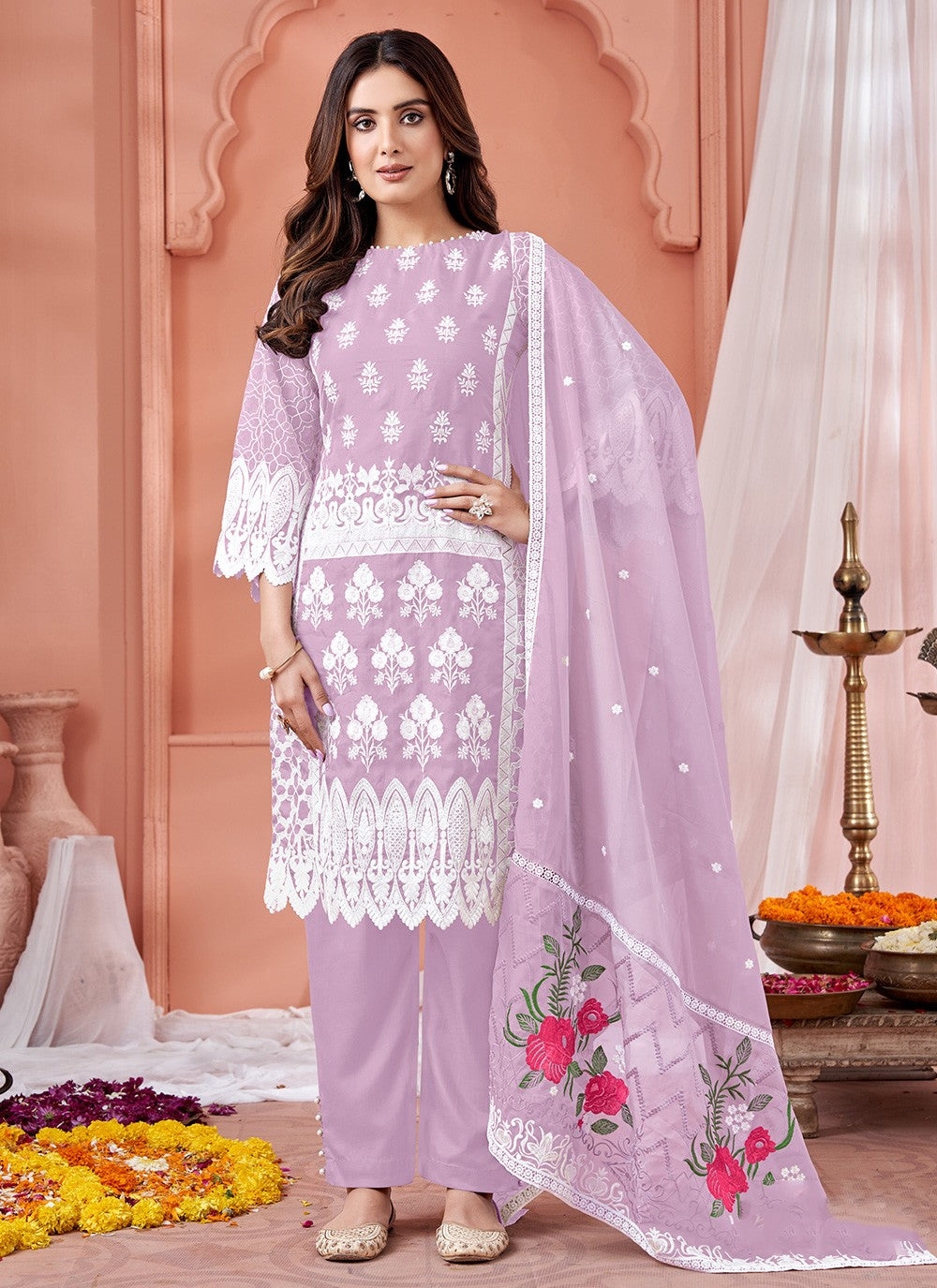 Organza Salwar Suit - T1290
