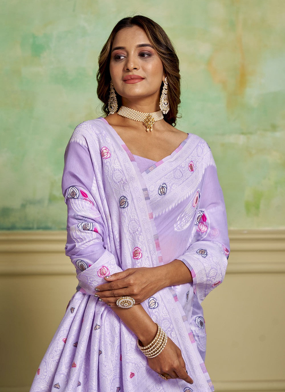 Woven Cotton Saree - S11676