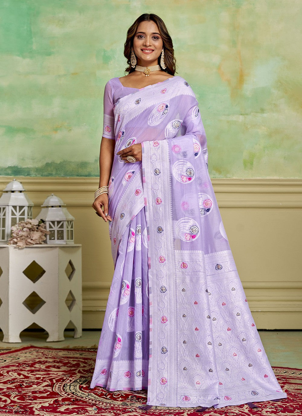 Woven Cotton Saree - S11676