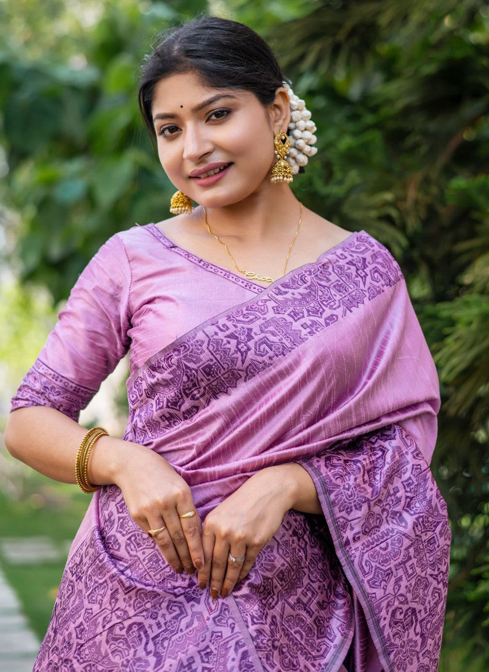 Trendy Border Work Handloom Silk, Raw Silk Saree - S3549
