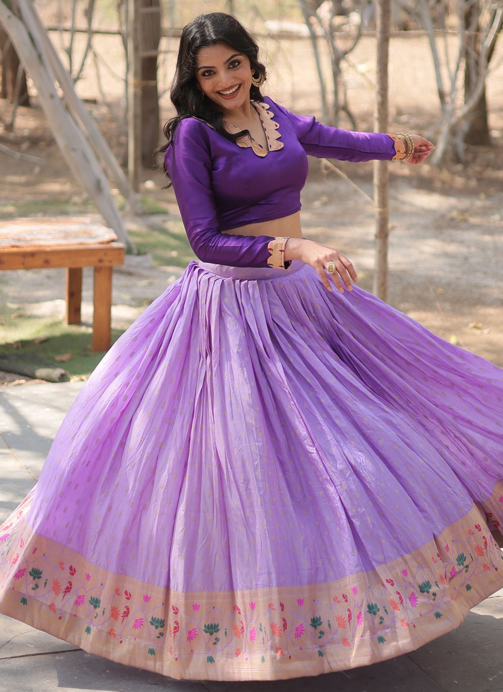 Border Work Viscose Readymade Lehenga Choli - L2191
