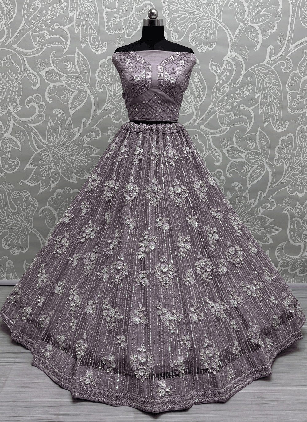 Dimond Net A - Line Lehenga - L2896