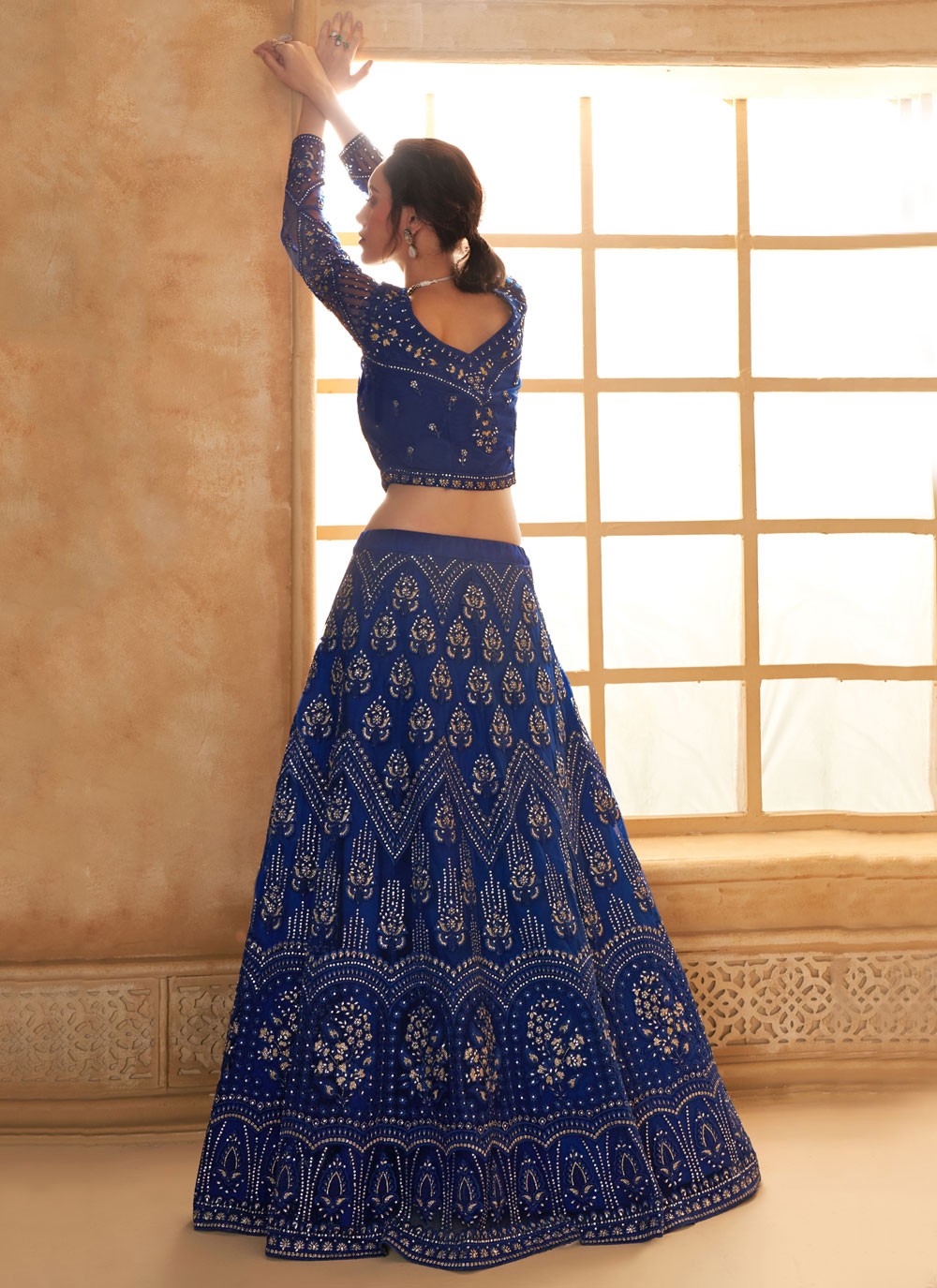 Cord Net A - Line Lehenga - L2728