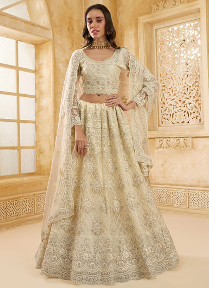 Cord Net A - Line Lehenga - L2858