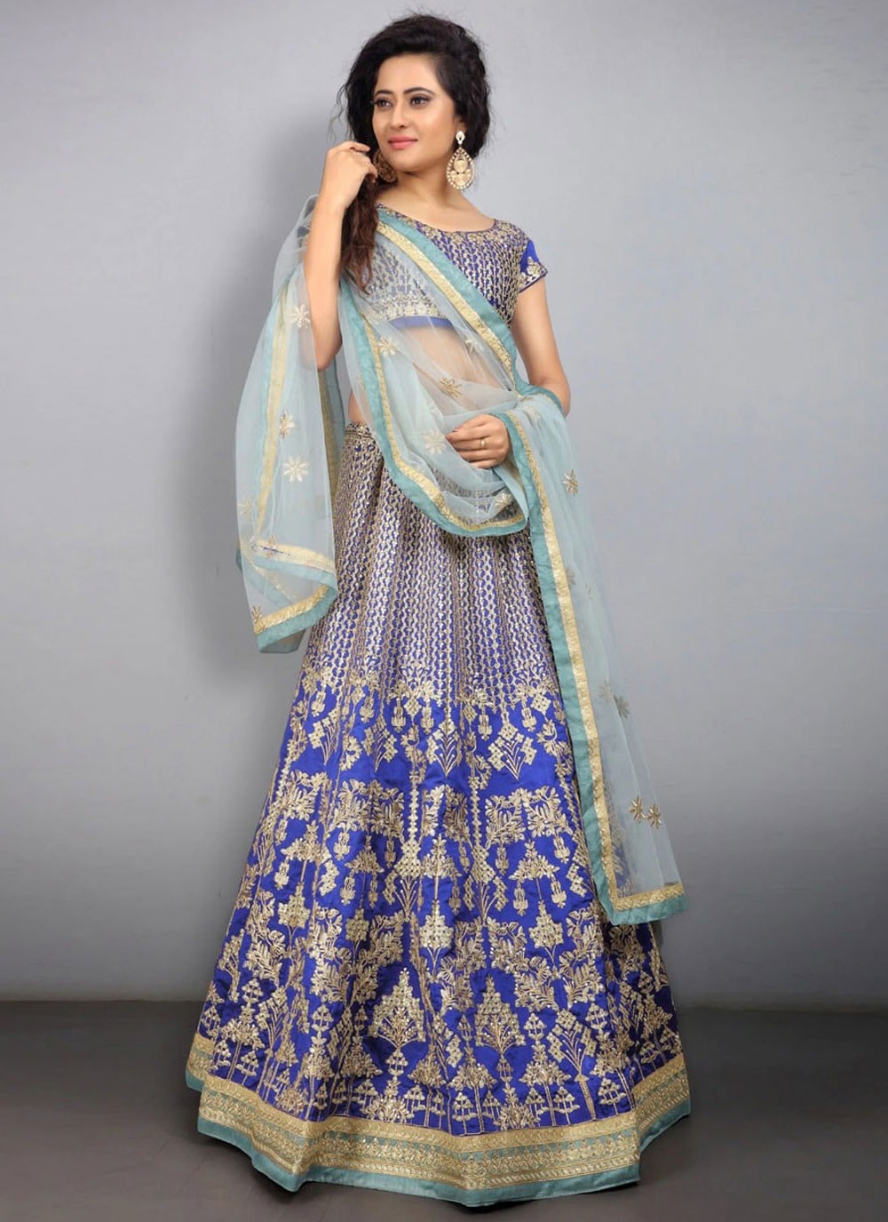 Embroidered Georgette A - Line Lehenga - L2529