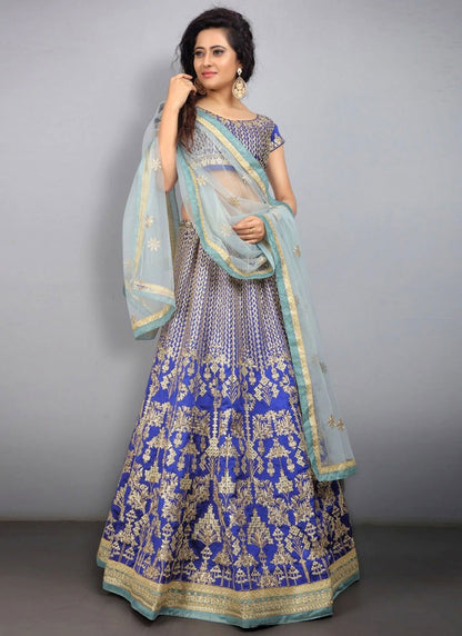 Embroidered Georgette A - Line Lehenga - L2529