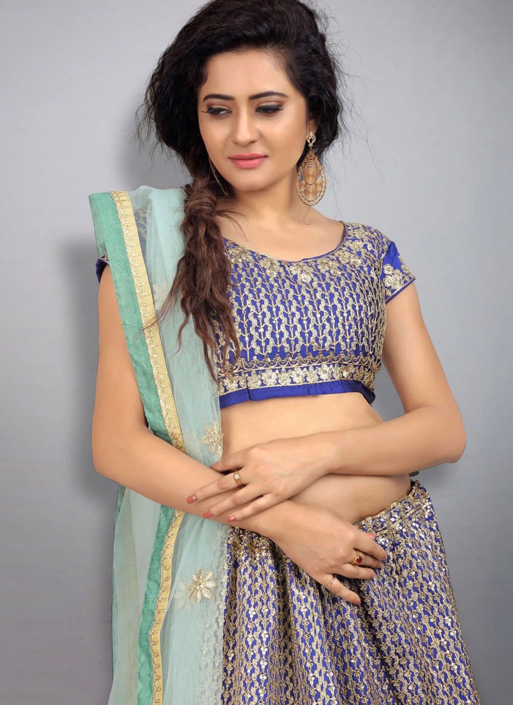 Embroidered Georgette A - Line Lehenga - L2529