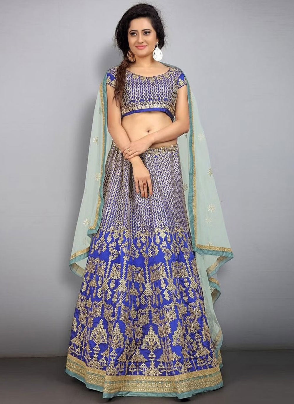 Embroidered Georgette A - Line Lehenga - L2529