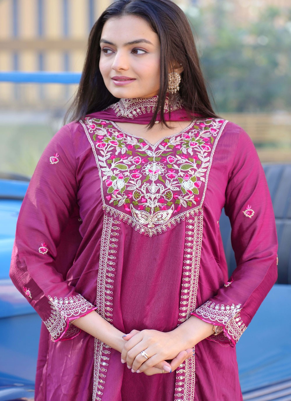 Archive Embroidered, Sequins, Zari 316802 Magenta T6829