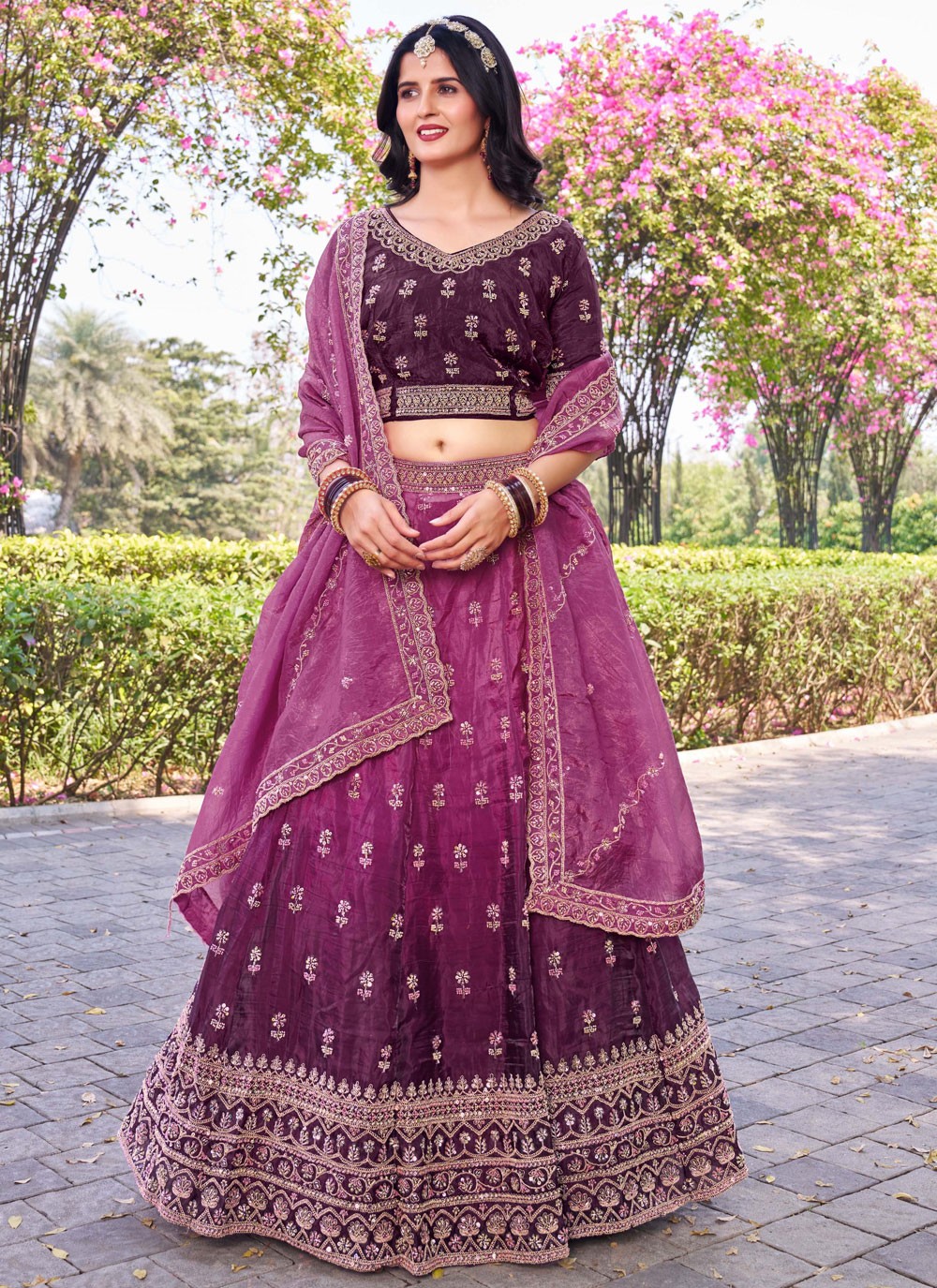 Crush Ceremonial, Festival, Mehandi & Sangeet A - Line Lehenga L3653