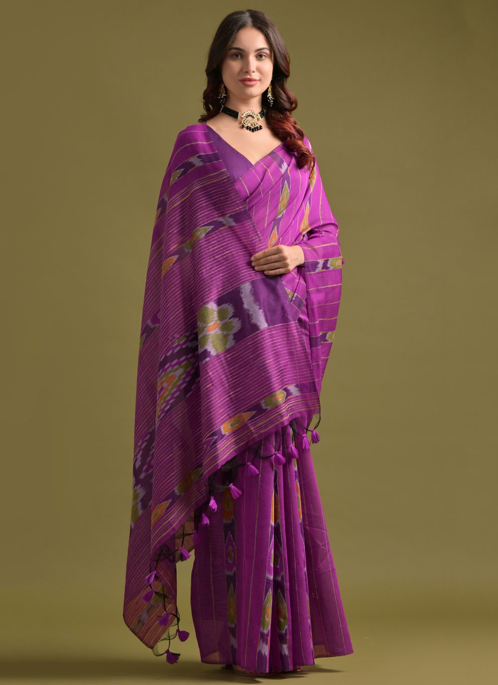 Printed Soft Cotton Saree - S11904