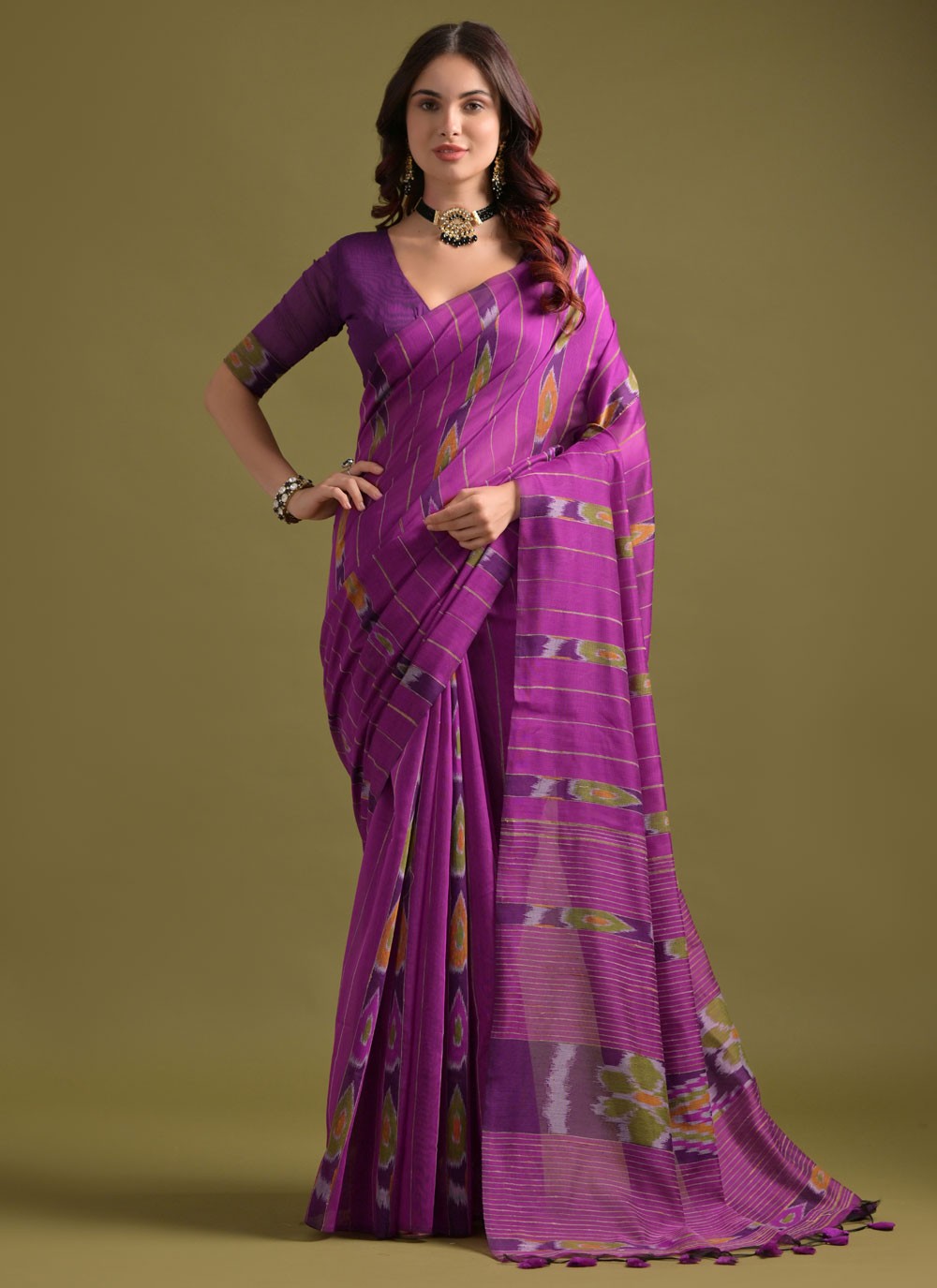Printed Soft Cotton Saree - S11904