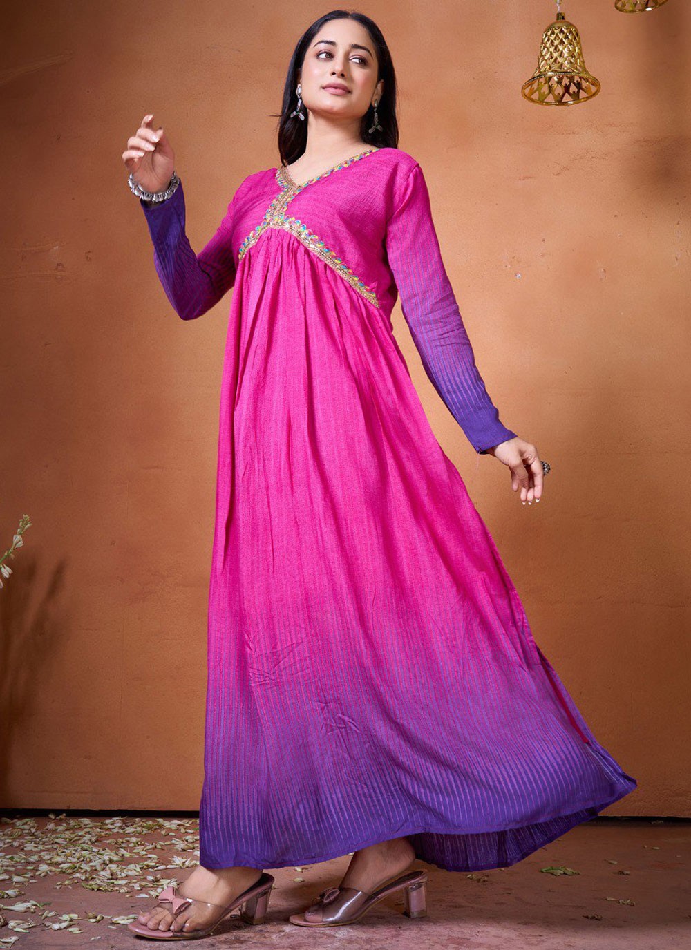 Lace Muslin Gown - G1806