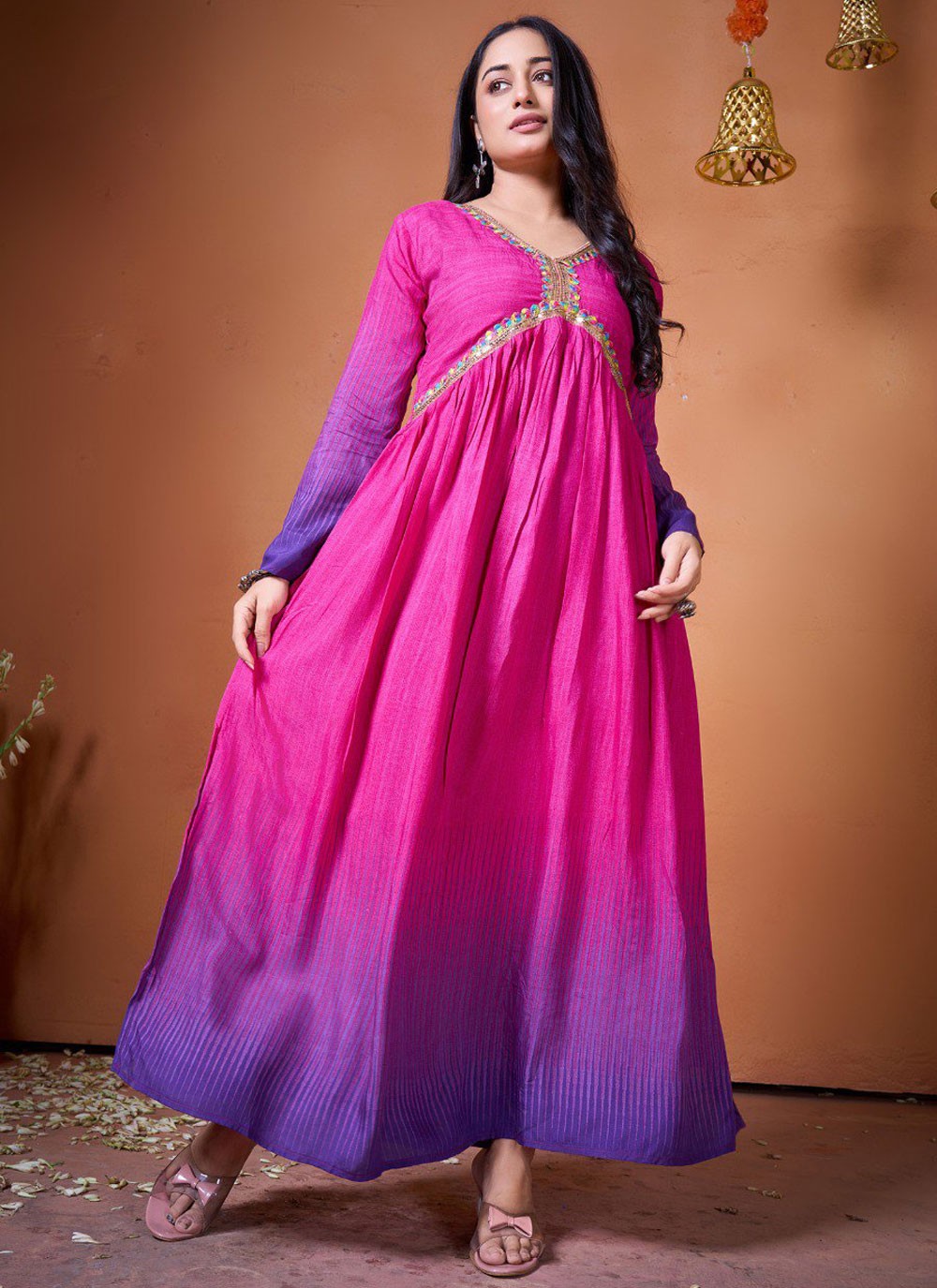 Lace Muslin Gown - G1806