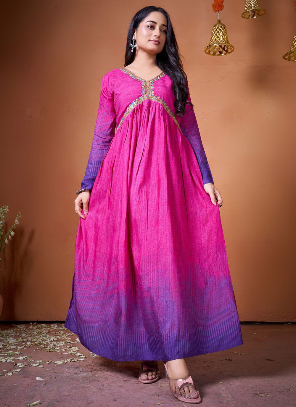 Lace Muslin Gown - G1806