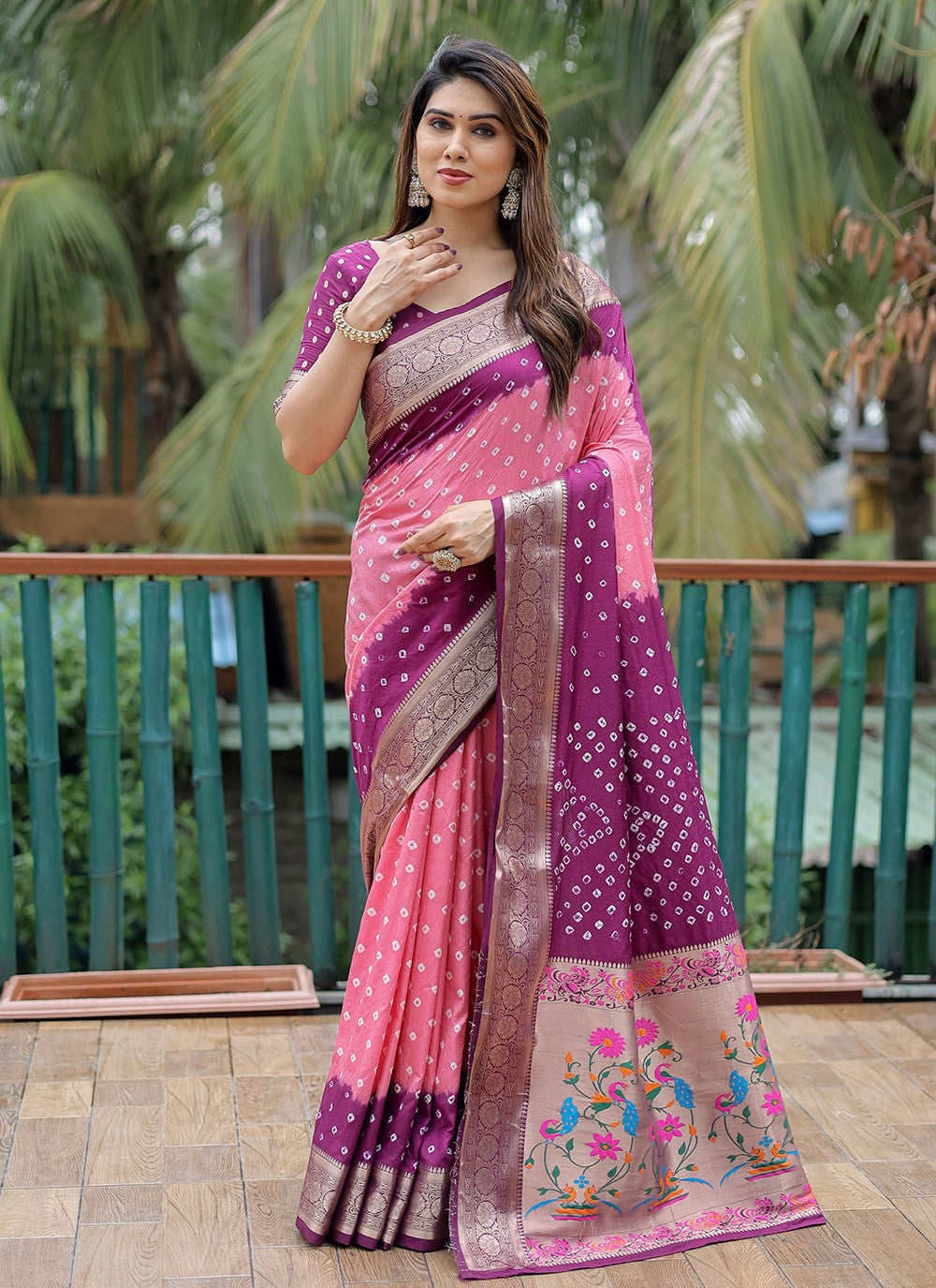 Contemporary Printed Silk Saree - S8616