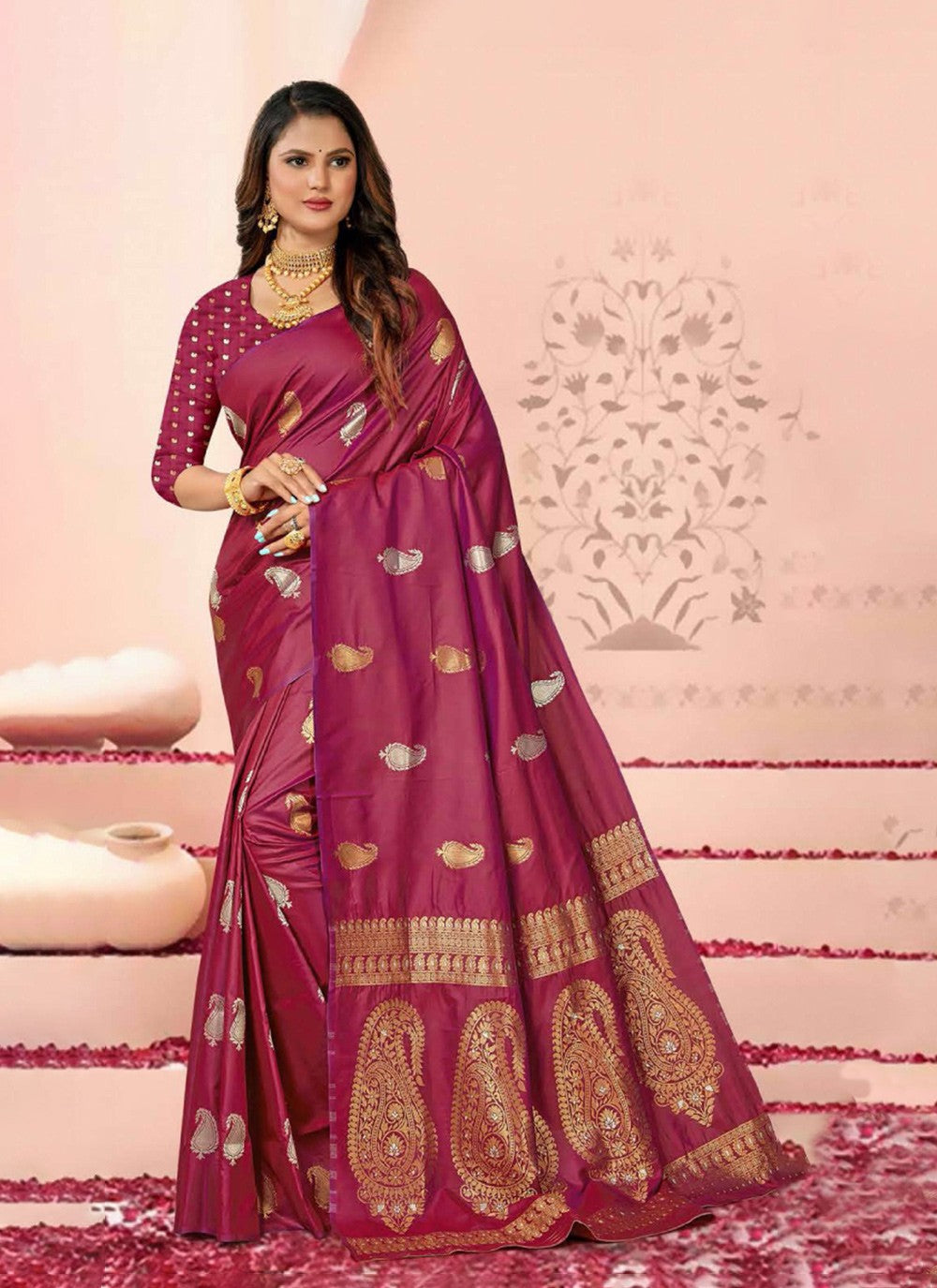 Traditional Weaving Zari Silk Saree - S7343