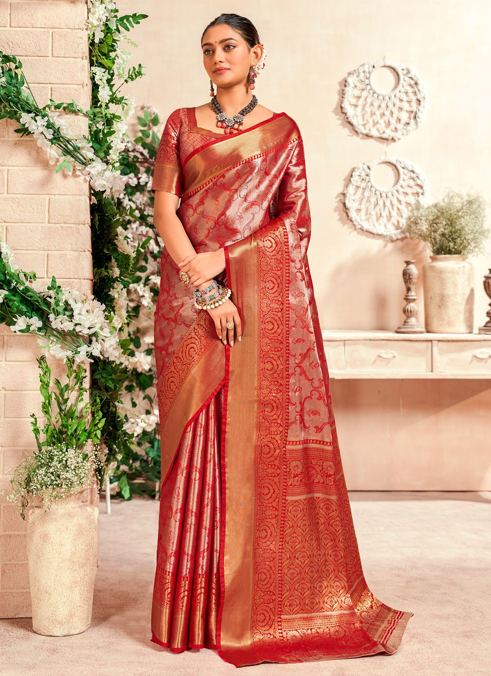Classic Weaving Zari Malbari Silk Saree - S6499