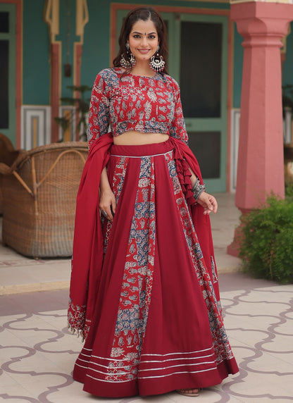 Lace Rayon Readymade Lehenga Choli - L2398