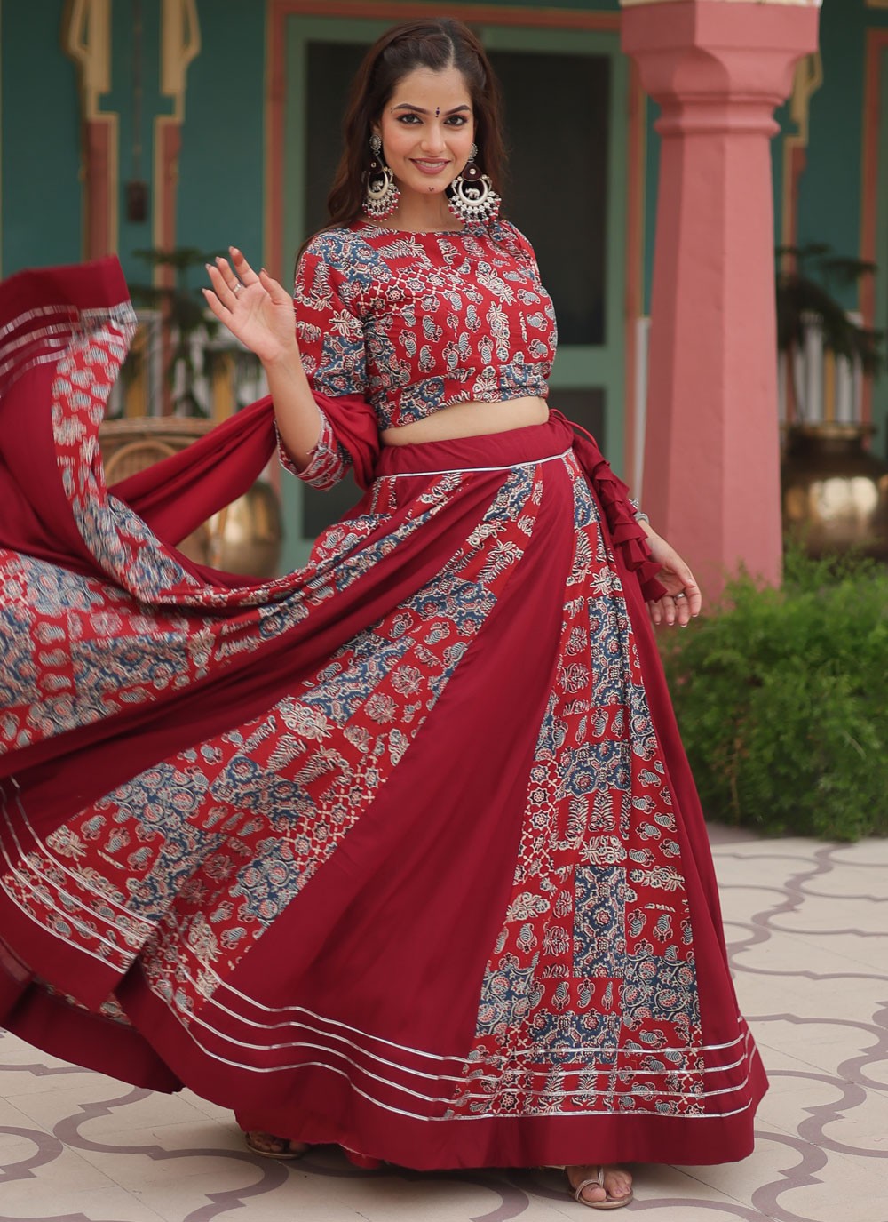 Lace Rayon Readymade Lehenga Choli - L2398