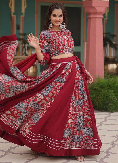 Lace Rayon Readymade Lehenga Choli - L2398