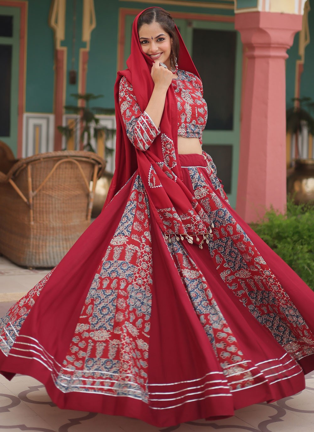 Lace Rayon Readymade Lehenga Choli - L2398