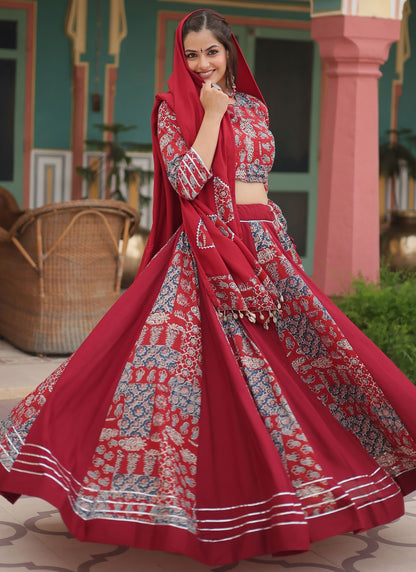 Lace Rayon Readymade Lehenga Choli - L2398