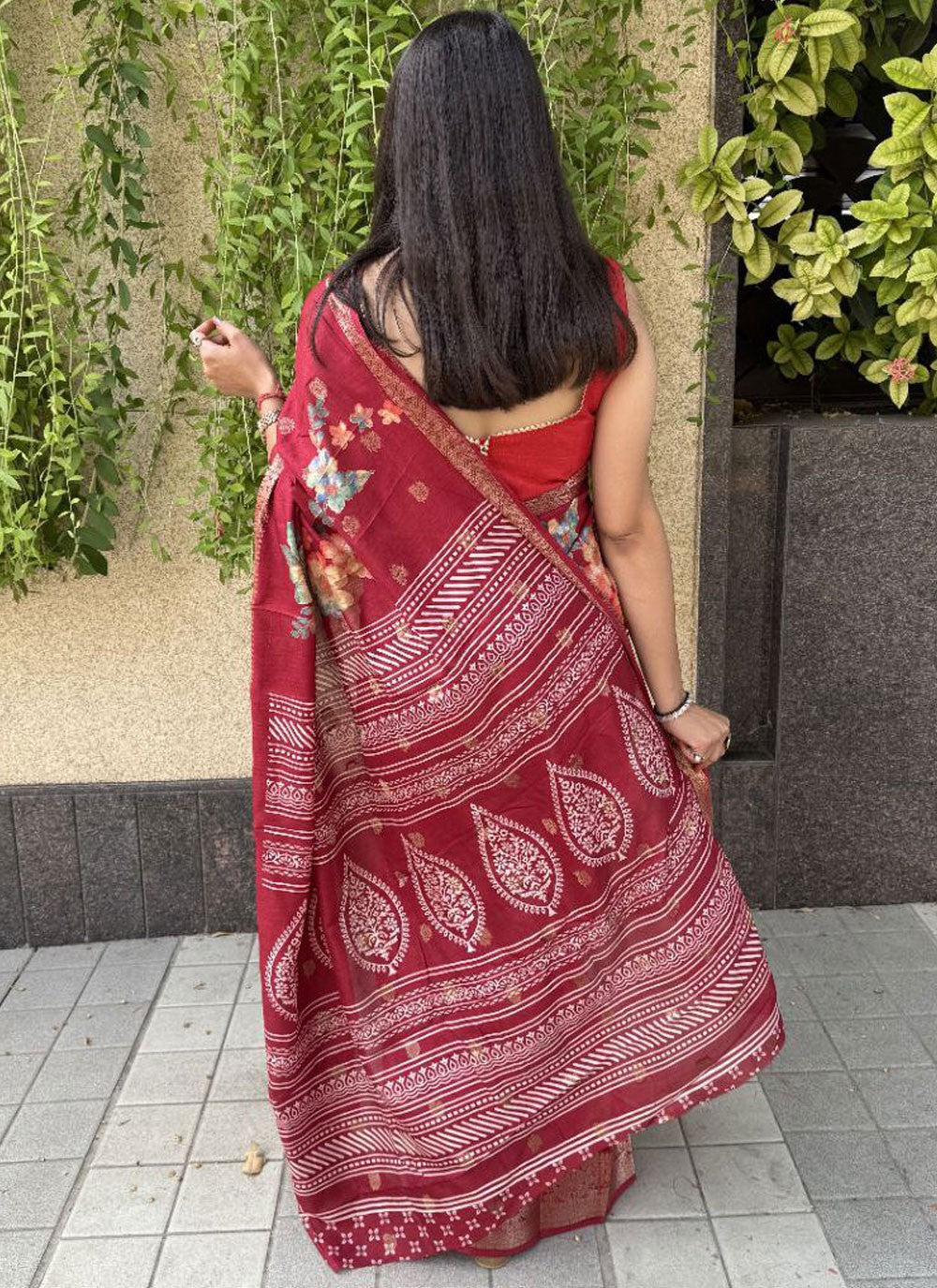 Printed, Weaving Zari Pure Dola Saree - S11836