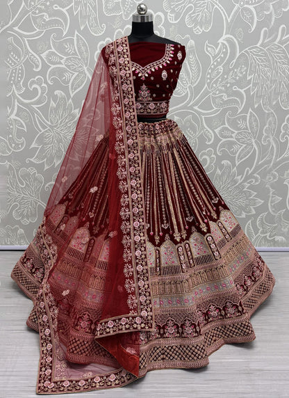 Dimond Velvet A - Line Lehenga - L2602
