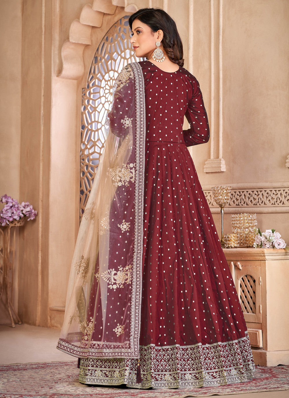 Tafeta Silk Salwar Suit - T1276